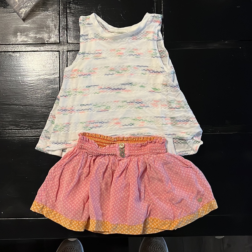 Luxury Kids Girls outfit tank top and skirt size 4-6T